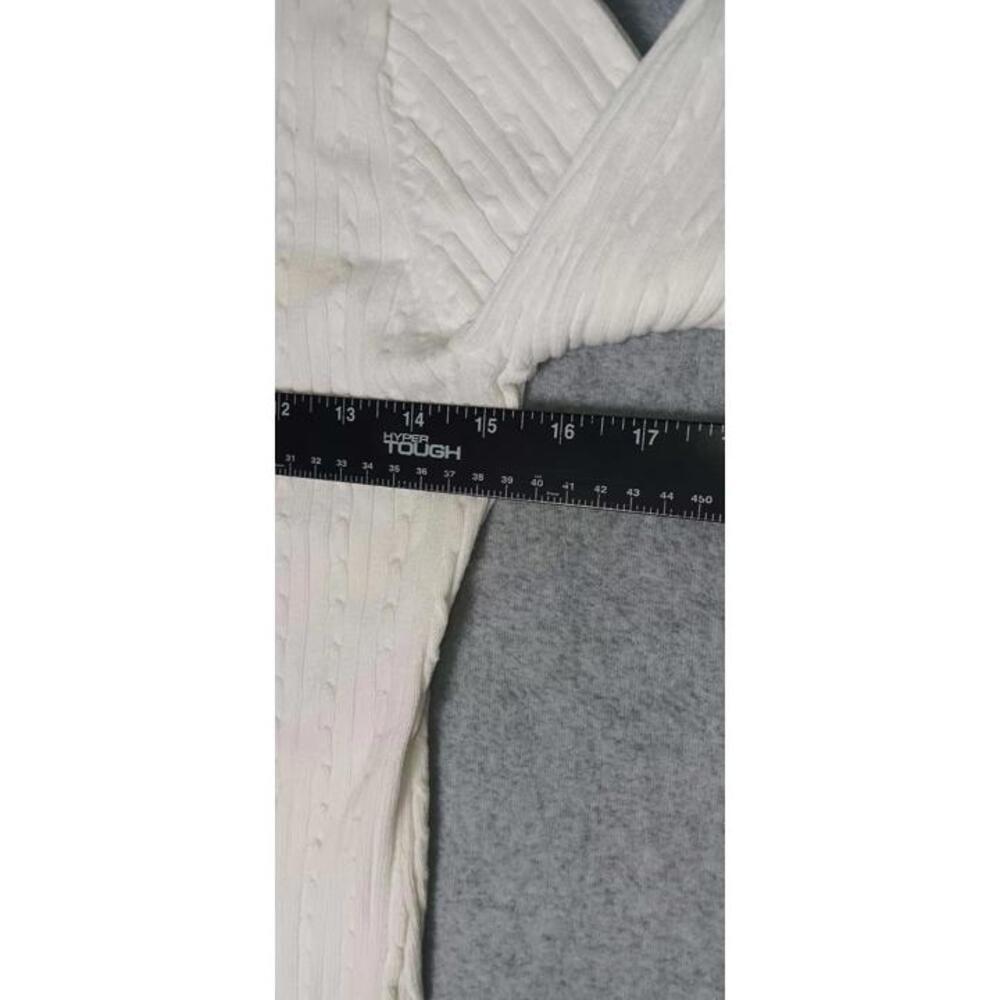 Alexandra Barlett Button Up Cardigan Womens Size PM Whita Nd Black Ribbed... - Picture 7 of 10